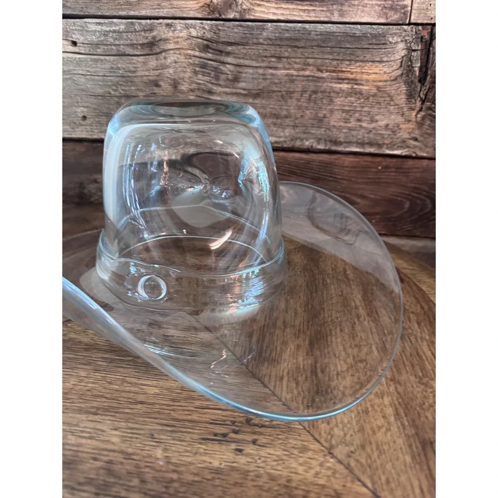 Vintage Blenko Glass Cowboy Hat Ice Bucket Centerpiece 16.5